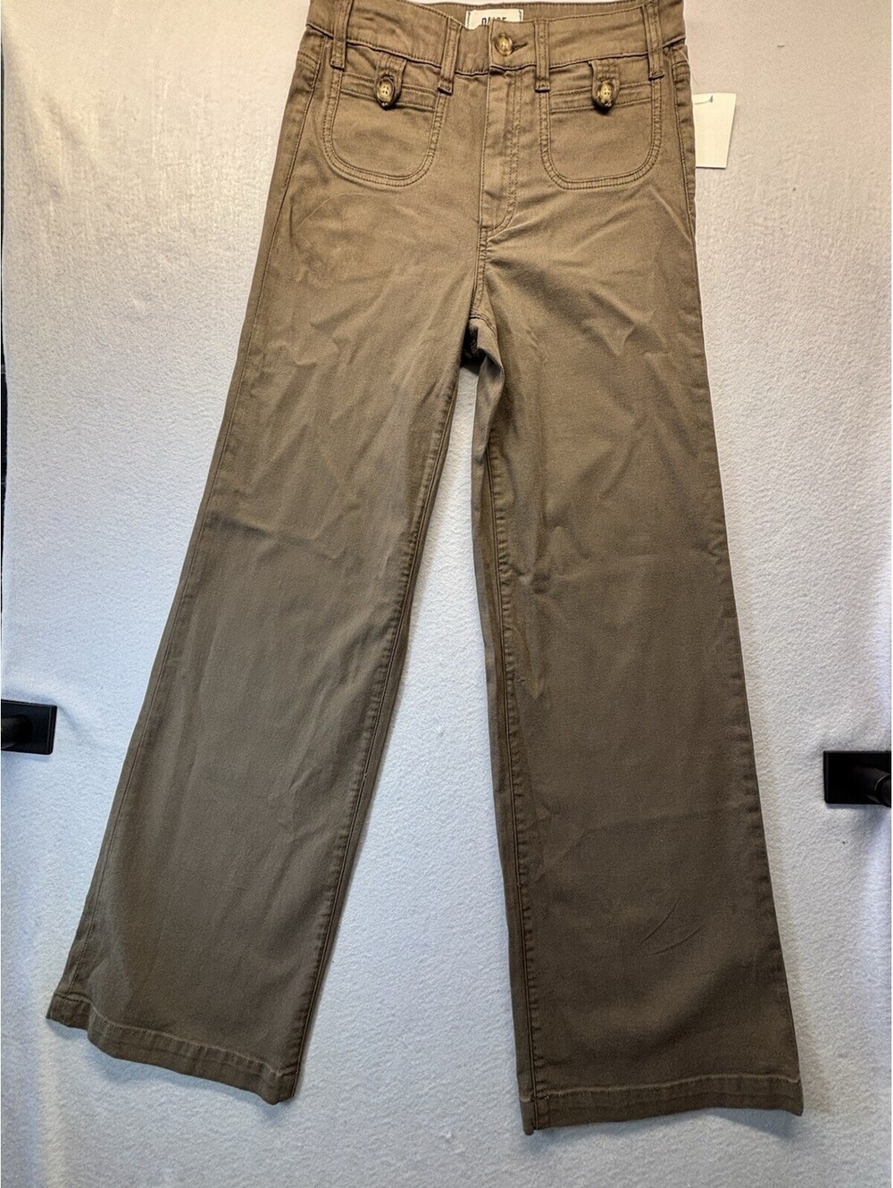 PAIGE Anessa 31” Wide Leg Jeans Women’s Size 26 Taupe Brown High Rise NWT